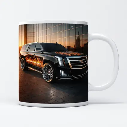 Cadillac Escalade Flame Wrap City Sunset