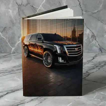 Cadillac Escalade Flame Wrap City Sunset