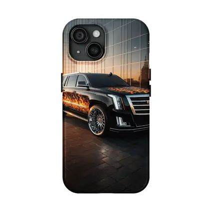 Cadillac Escalade Flame Wrap City Sunset