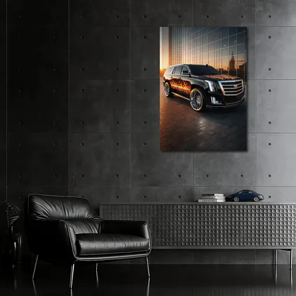 Cadillac Escalade Flame Wrap City Sunset