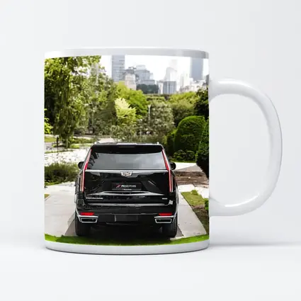 Cadillac Escalade Black SUV City Background