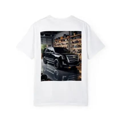Cadillac Escalade Black SUV Inside Garage