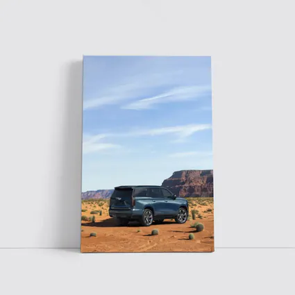 Cadillac Escalade Blue SUV Desert Canyon