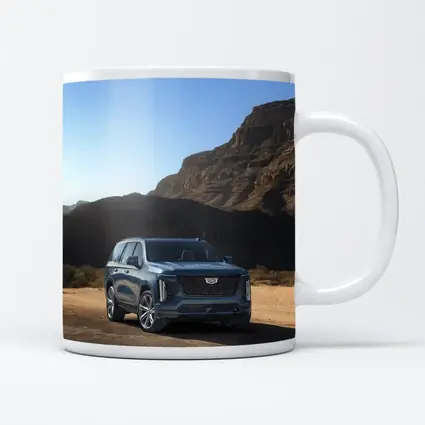 Cadillac Escalade Blue SUV Desert Mountains