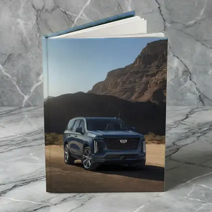 Cadillac Escalade Blue SUV Desert Mountains