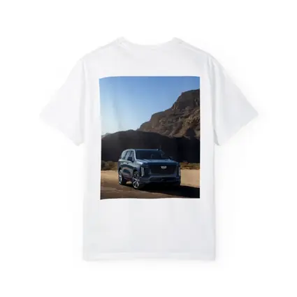 Cadillac Escalade Blue SUV Desert Mountains