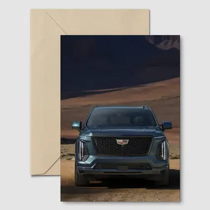 Cadillac Escalade SUV Desert Canyon Front View