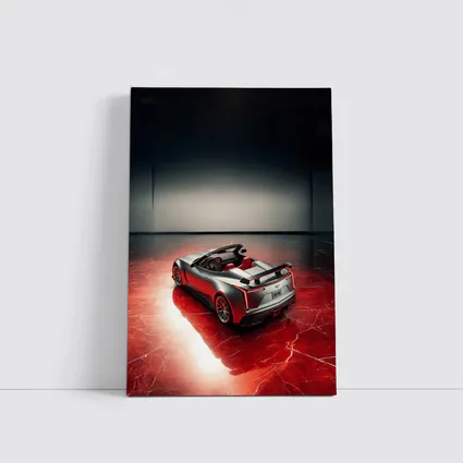 Cadillac XLR Roadster On Red Marble Floor