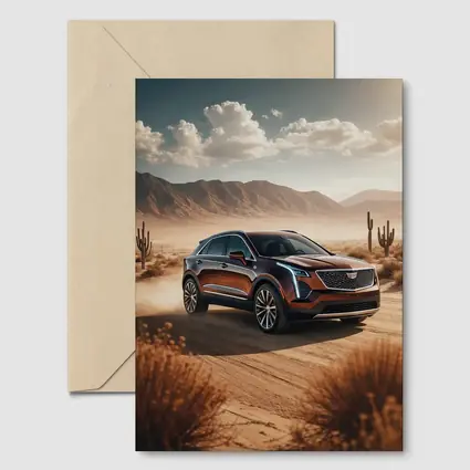 Cadillac XT4 SUV Desert Landscape Drive