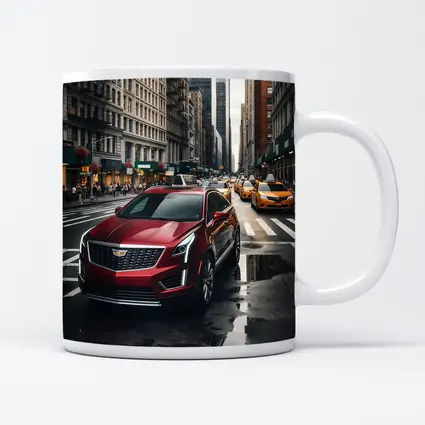 Cadillac XT5 Red SUV New York Street