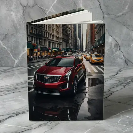 Cadillac XT5 Red SUV New York Street