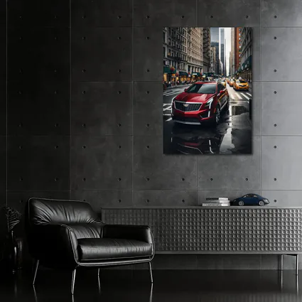 Cadillac XT5 Red SUV New York Street