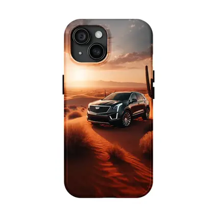 Cadillac XT5 Black SUV Desert Sunset