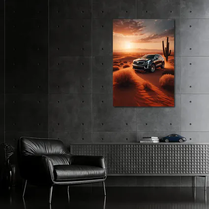 Cadillac XT5 Black SUV Desert Sunset