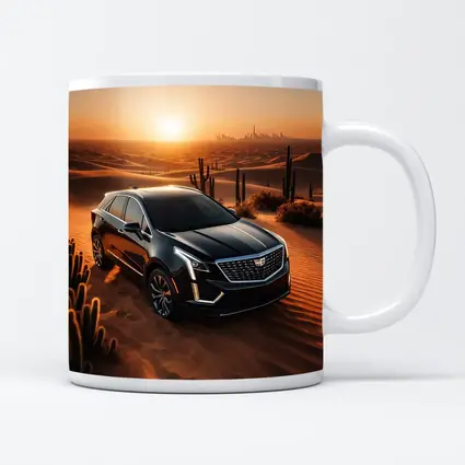 Cadillac XT5 Black SUV Desert Sunset