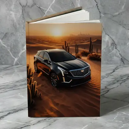 Cadillac XT5 Black SUV Desert Sunset
