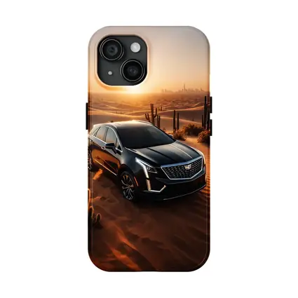 Cadillac XT5 Black SUV Desert Sunset