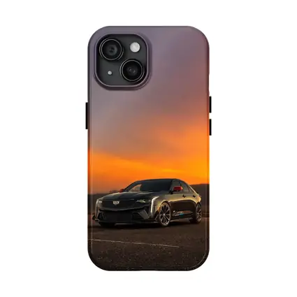 Cadillac CT5 Black Sedan Sunset Sky