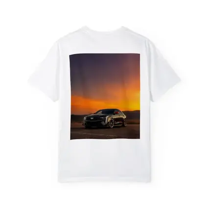 Cadillac CT5 Black Sedan Sunset Sky