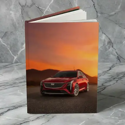 Cadillac CT5 Red Sedan Sunset Sky