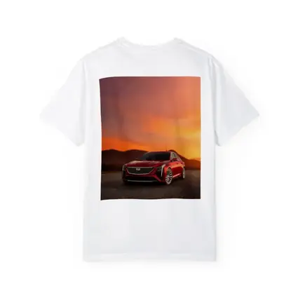 Cadillac CT5 Red Sedan Sunset Sky