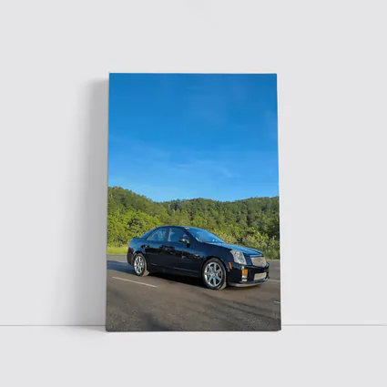 Cadillac CTS Black Sedan Mountain Road