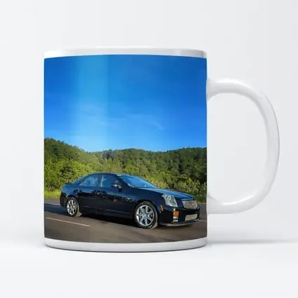 Cadillac CTS Black Sedan Mountain Road