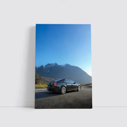 Cadillac CTS Black Sedan Mountain Road
