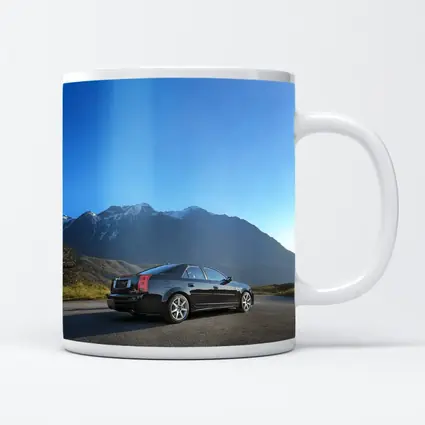 Cadillac CTS Black Sedan Mountain Road