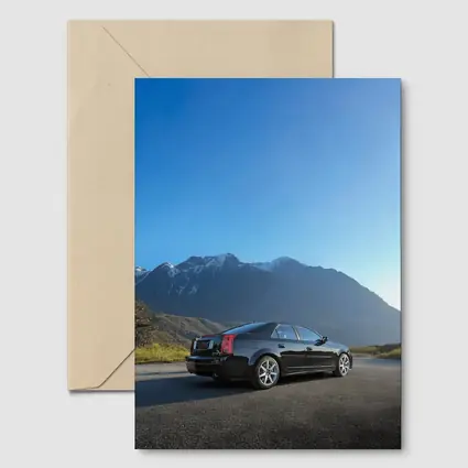 Cadillac CTS Black Sedan Mountain Road