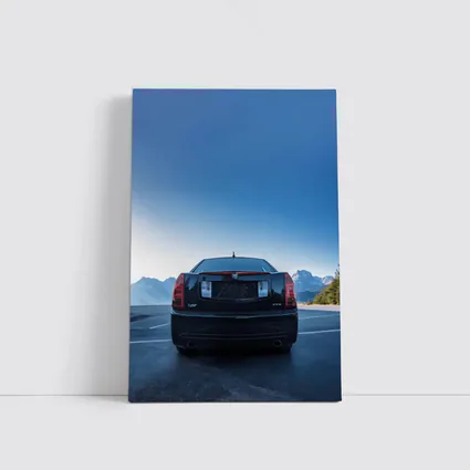Cadillac CTS Black Rear Mountain Road