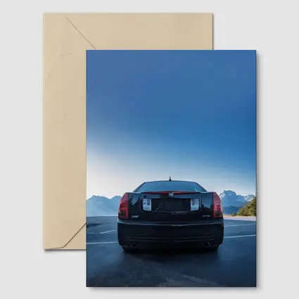 Cadillac CTS Black Rear Mountain Road