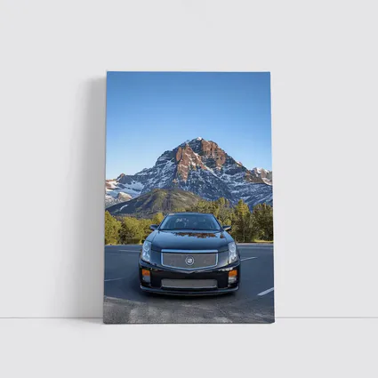 Cadillac CTS Black Car Mountain Background