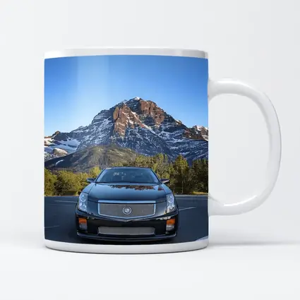 Cadillac CTS Black Car Mountain Background