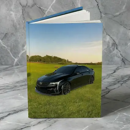 Black Cadillac CT5 Parked Green Field