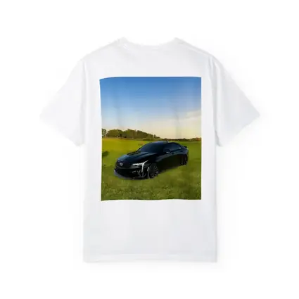 Black Cadillac CT5 Parked Green Field