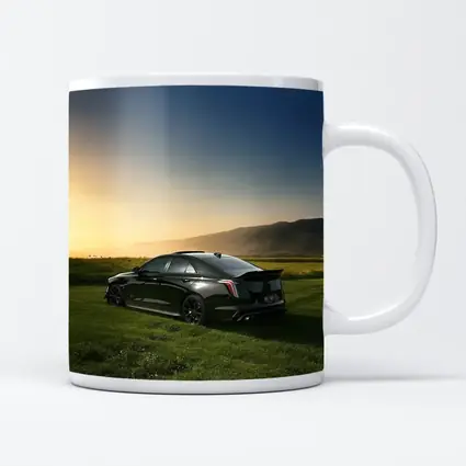 Cadillac CT5 Black Sedan Sunset Field
