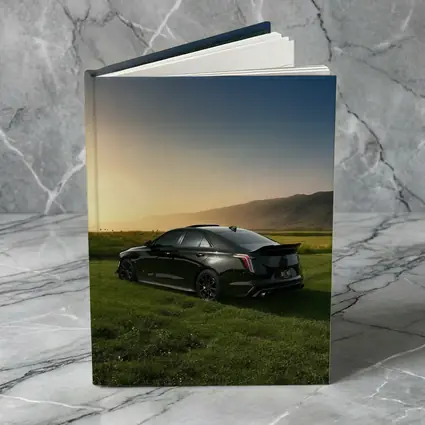 Cadillac CT5 Black Sedan Sunset Field
