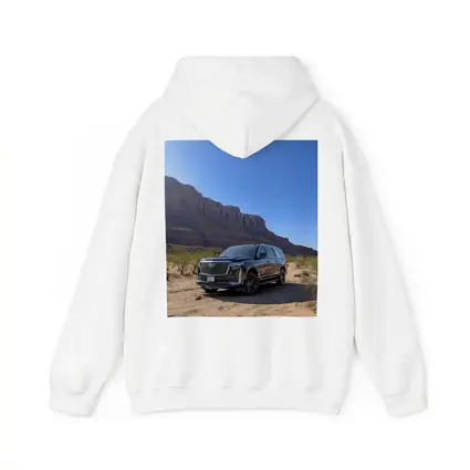Black Cadillac Escalade Desert Canyon Landscape