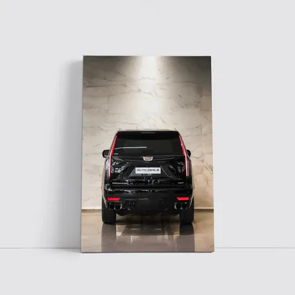 Cadillac Escalade Black Rear Marble Showroom