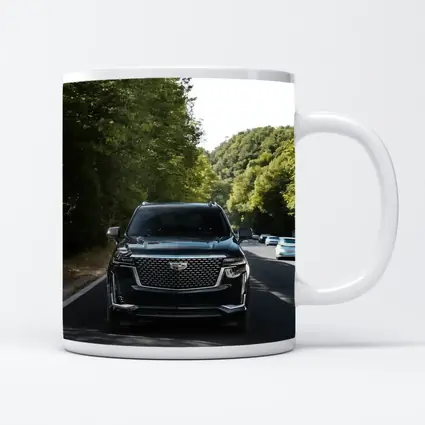 Black Cadillac Escalade On Forest Road