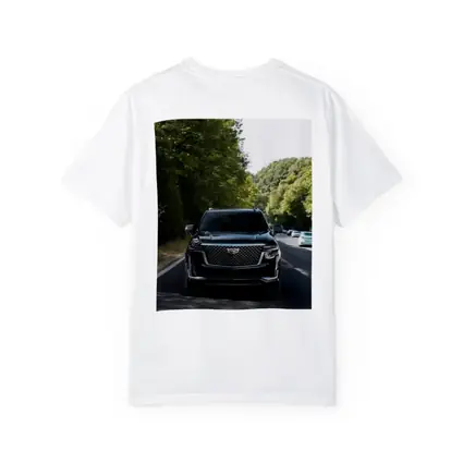 Black Cadillac Escalade On Forest Road
