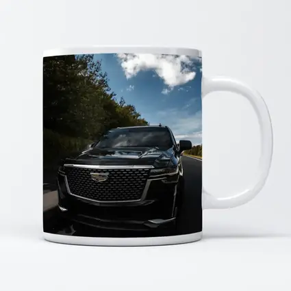 Black Cadillac Escalade on Open Road