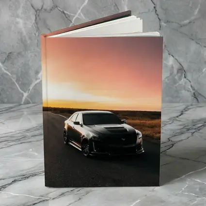 Cadillac CTS Black Car Sunset Road
