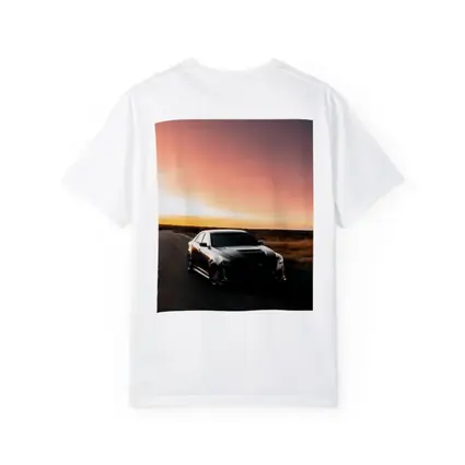 Cadillac CTS Black Car Sunset Road