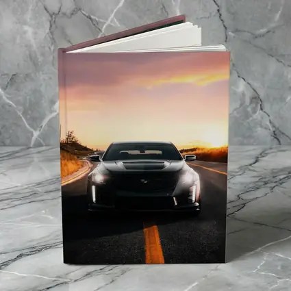 Cadillac CT5 Black Car Sunset Road