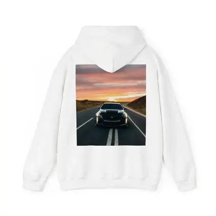 Cadillac CTS Black Car Sunset Road