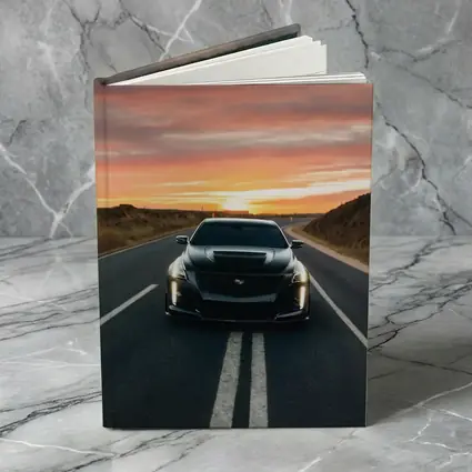Cadillac CTS Black Car Sunset Road