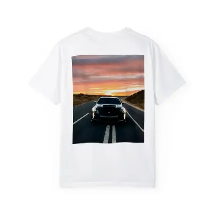 Cadillac CTS Black Car Sunset Road