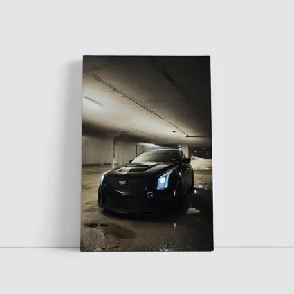 Black Cadillac ATS Underground Parking Garage